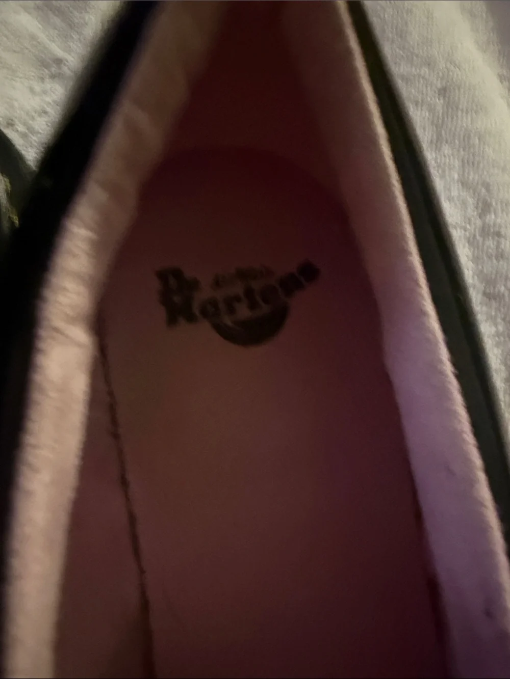 Dr. Martens women’s black Patent Mary Jane Shoes with Pink Hearts